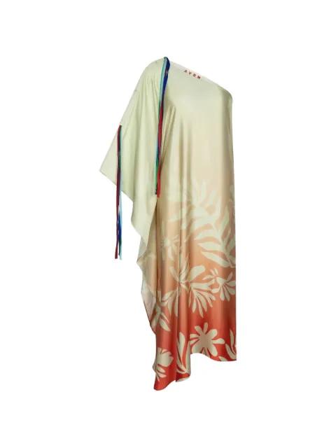 one-shoulder ombre-effect maxi dress by AVDW