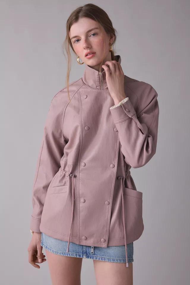 Avec Les Filles Faux Leather Anorak Jacket by AVEC LES FILLES