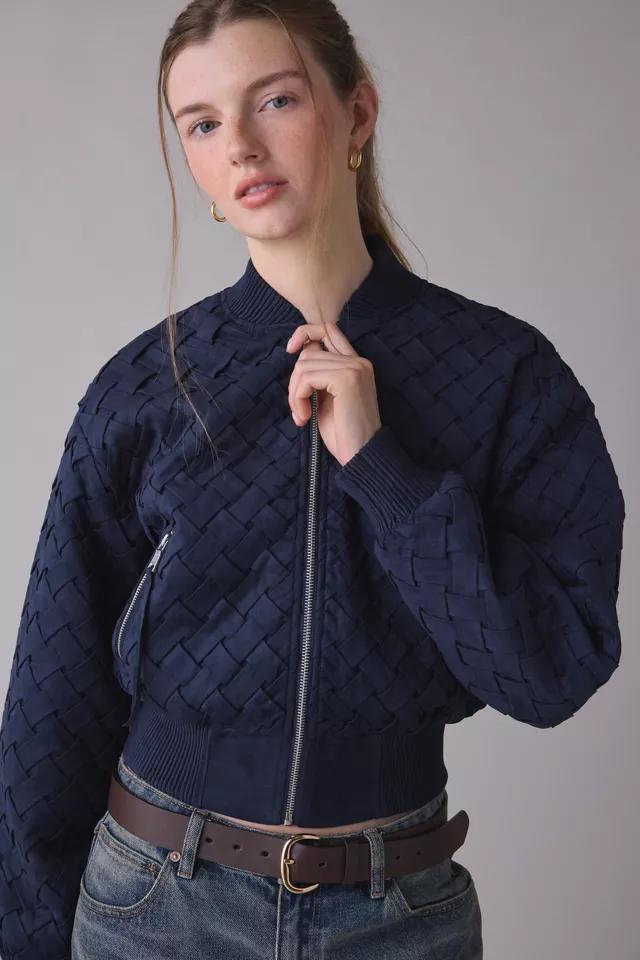 Avec Les Filles Woven Bomber Jacket by AVEC LES FILLES