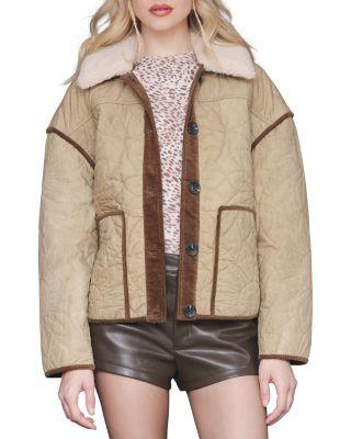Contrast Trim Quilted Jacket by AVEC LES FILLES