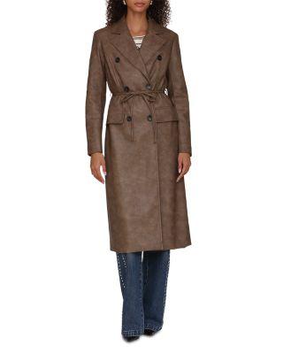 Faux-Ever Leather™ Belted Trench Coat by AVEC LES FILLES