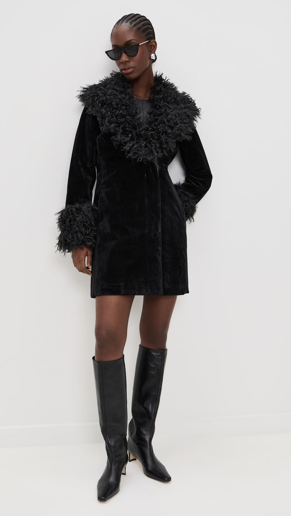 Faux Fur Trimmed Tailored Coat by AVEC LES FILLES