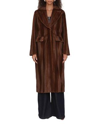Faux Mink Fur Maxi Coat by AVEC LES FILLES