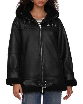 Faux Shearling Hooded Coat by AVEC LES FILLES