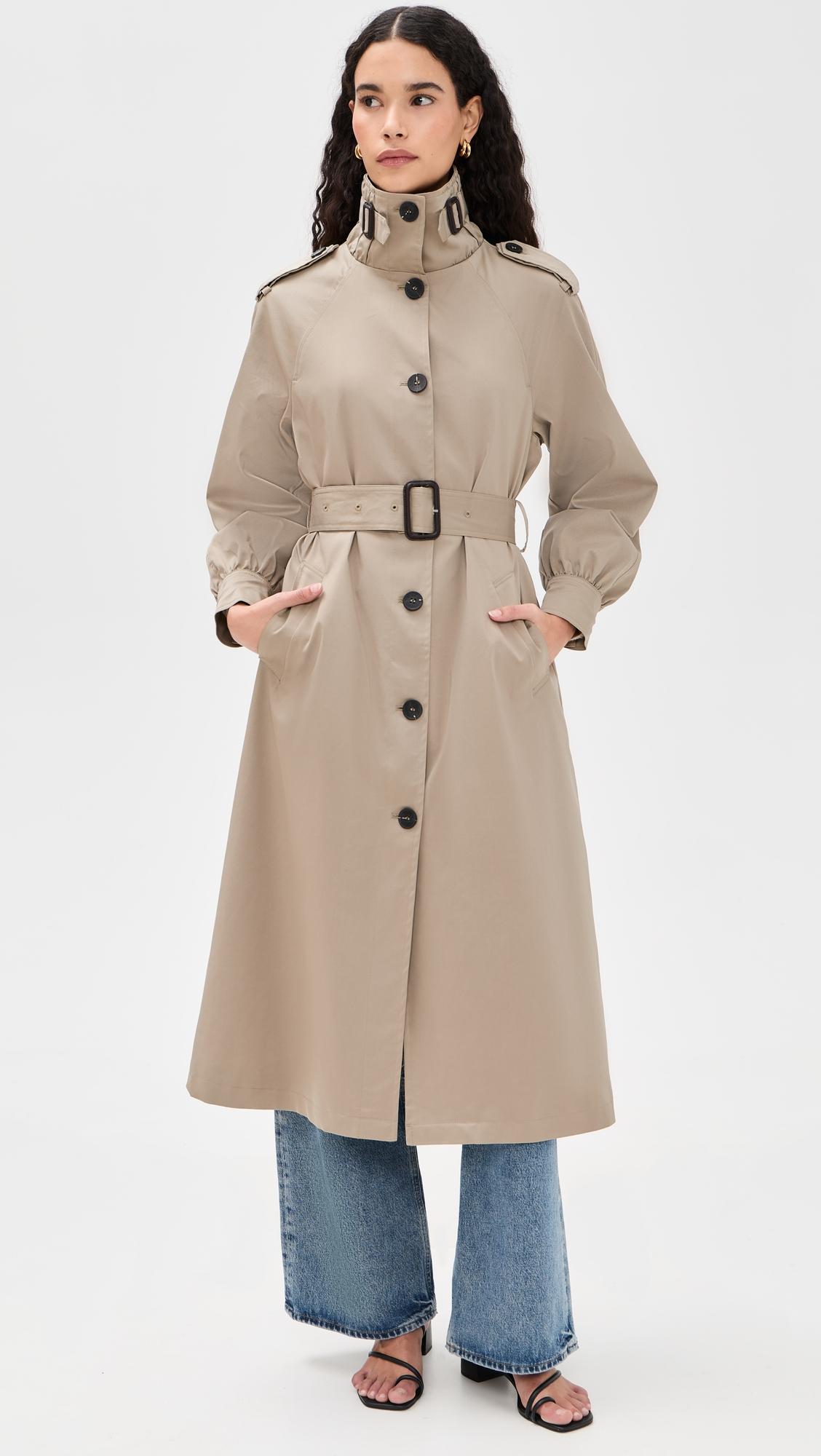 Funnel Neck Maxi Trench Coat by AVEC LES FILLES