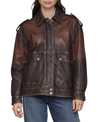 Genuine Leather Aviator Jacket by AVEC LES FILLES