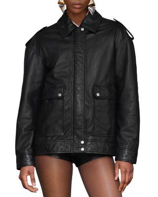 Genuine Leather Aviator Jacket by AVEC LES FILLES