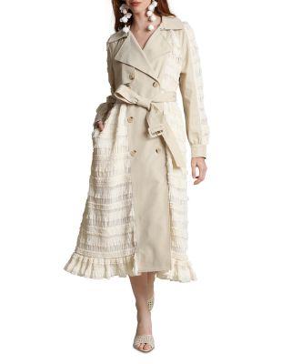 Mixed Media Feminine Trench Coat by AVEC LES FILLES