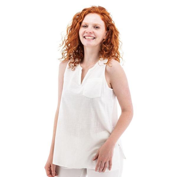 Devonne Split-Neck Tank Top by AVENTURA