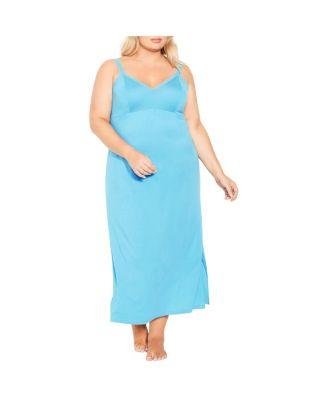 Plus Size Lace Trim Maxi Sleep Dress by AVENUE