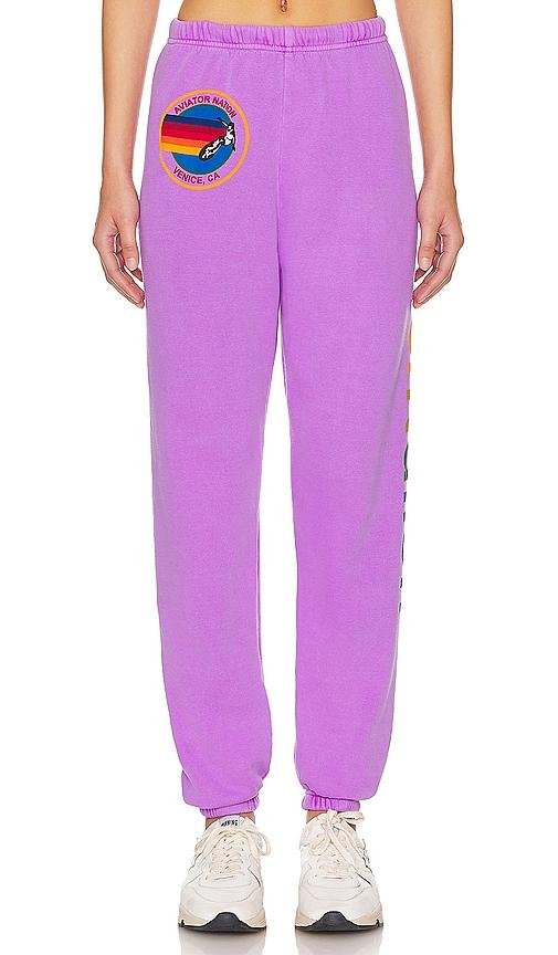 Aviator Nation Sweatpant in Purple by AVIATOR NATION