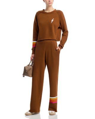 Cropped Crew Sweatshirt & Wide Leg Pocket Sweatpants - Exclusive by AVIATOR NATION