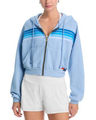 Stripe Crop Hoodie - Exclusive by AVIATOR NATION