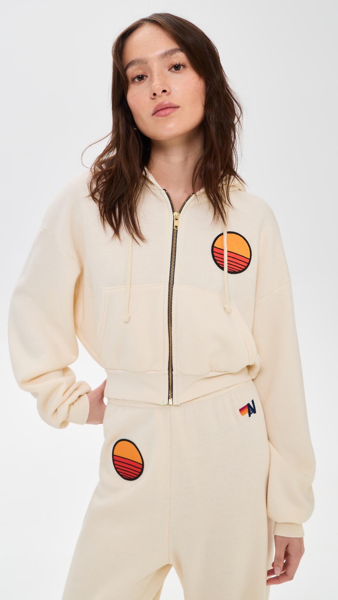 Sunset Patch Relaxed Cropped Hoodie by AVIATOR NATION