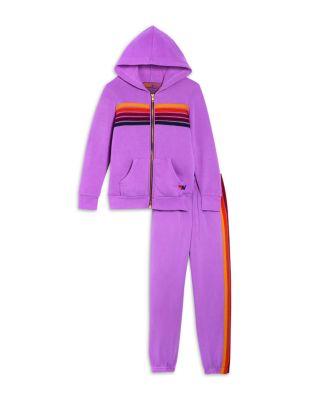 Unisex 5 Stripe Zip Hoodie and Sweatpants - Little Kid by AVIATOR NATION