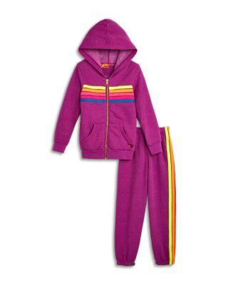 Unisex 5 Stripe Zip Hoodie and Sweatpants - Little Kid by AVIATOR NATION