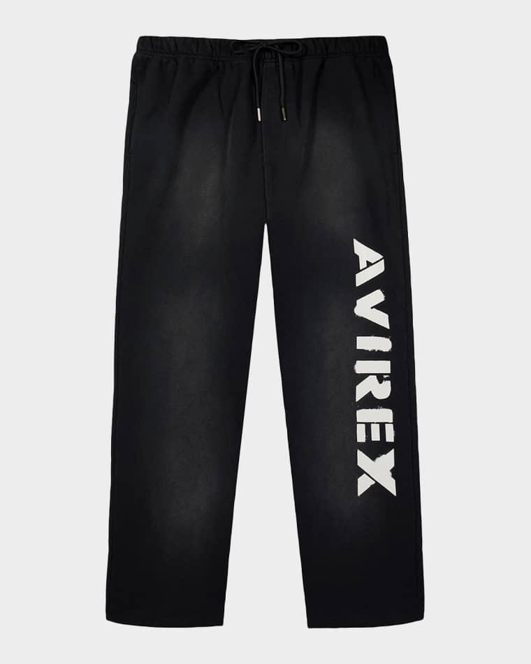 Men's Distress Icon Fleece Drawstring Pants by AVIREX