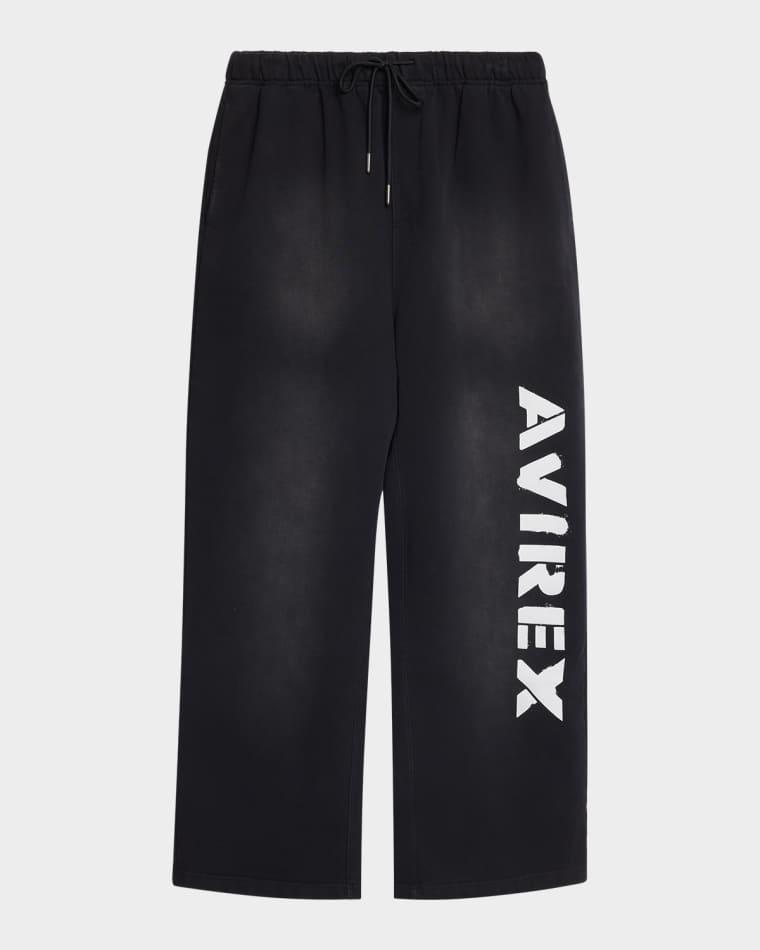 Men's Distressed Icon Fleece Drawstring Pants by AVIREX