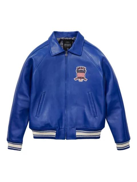 embellished ribbed jacket by AVIREX