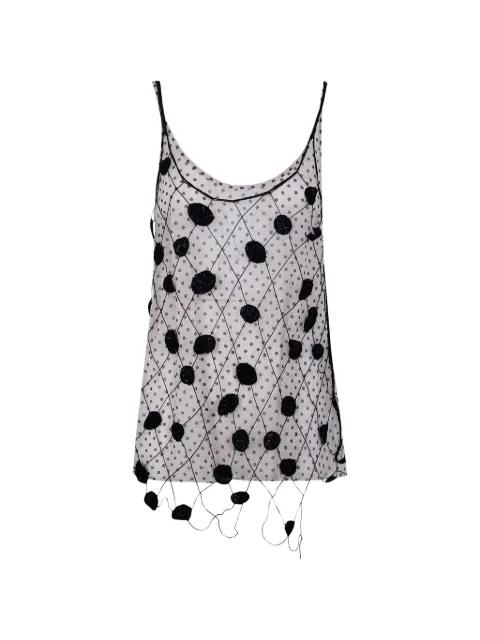 polka-dot lattice top by AVIU