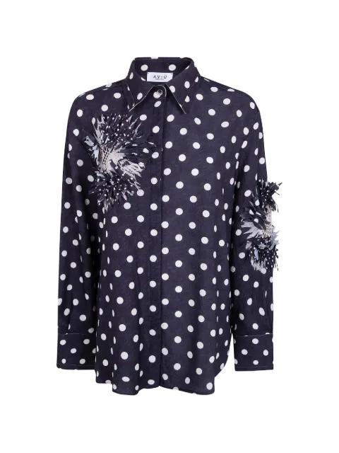 polka-dot pattern shirt by AVIU