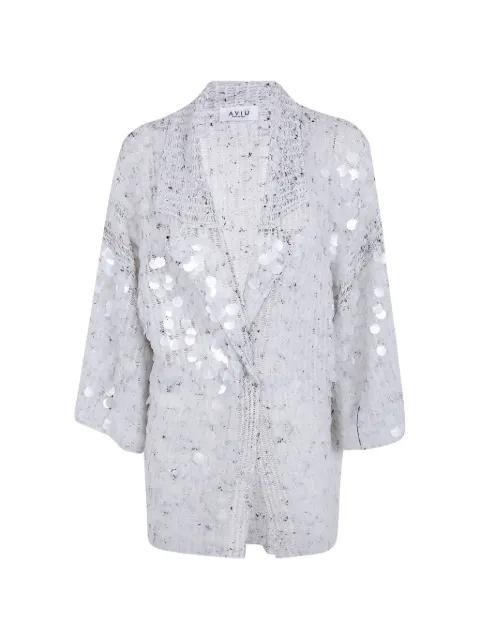 sequin-embellished cardigan by AVIU