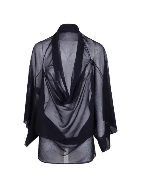 sheer draped poncho by AVIU