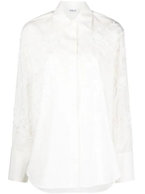 textured embroidered shirt by AVIU