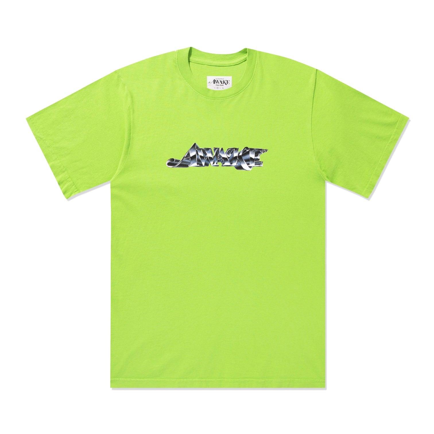 Awake NY Chrome Logo Tee (Lime) by AWAKE NY