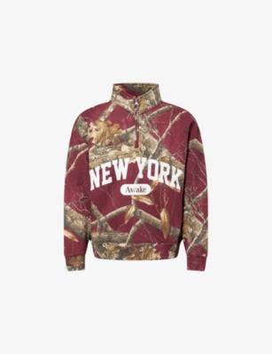 New York Arch High-Neck Cotton-Jersey Sweatshirt by AWAKE NY