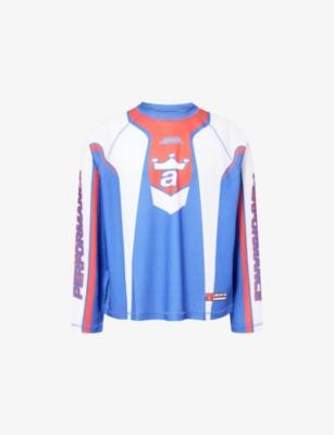 Racer Long-Sleeve Mesh Jersey Top by AWAKE NY