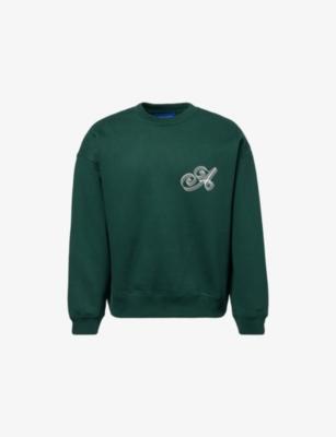 Script Crewneck Cotton-Jersey Sweatshirt by AWAKE NY