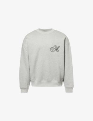 Script Crewneck Cotton-Jersey Sweatshirt by AWAKE NY Script Crewneck Cotton-Jersey Sweatshirt by AWAKE NY