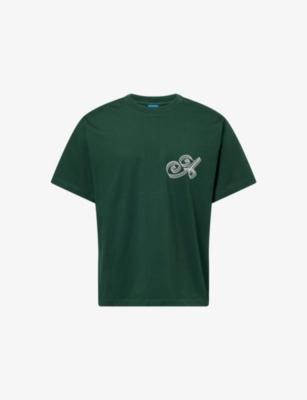 Script Crewneck Cotton-Jersey T-Shirt by AWAKE NY