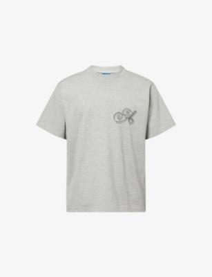Script Crewneck Cotton-Jersey T-Shirt by AWAKE NY