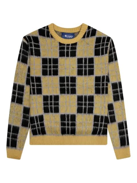 checked mohair sweater by AWAKE NY