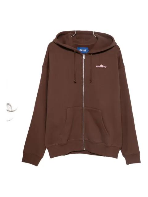 crown-logo zip-up hoodie by AWAKE NY