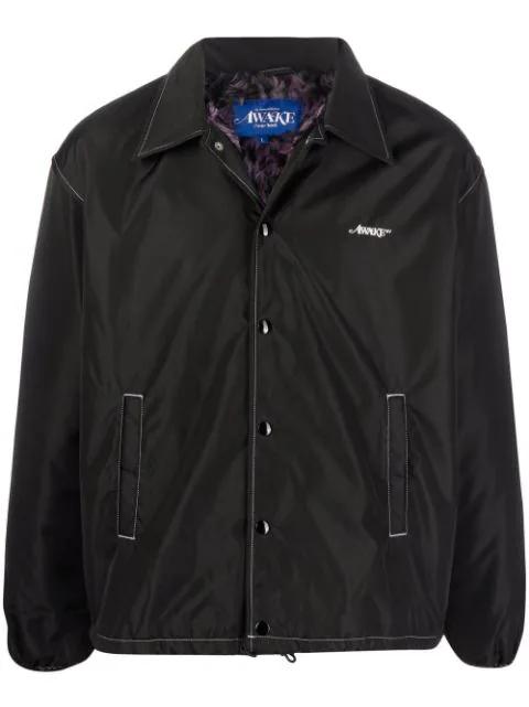 embroidered-logo long-sleeve jacket by AWAKE NY
