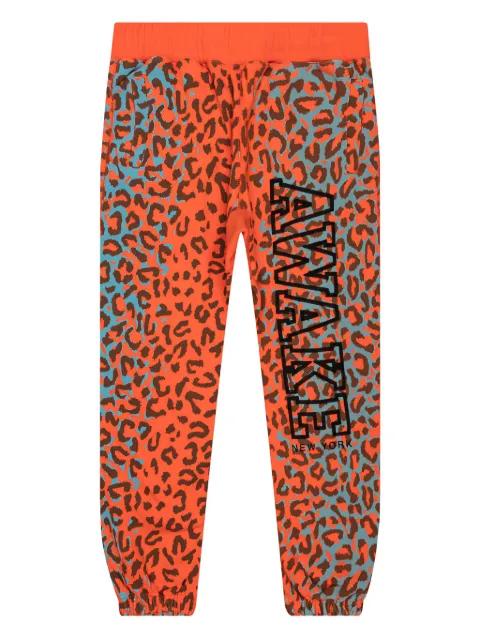 leopard-print drawstring track pants by AWAKE NY
