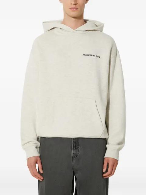 logo-embroidered hoodie by AWAKE NY