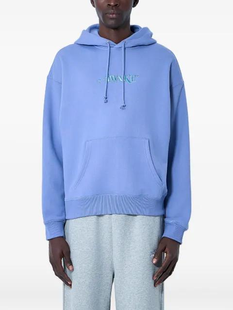 logo-embroidered hoodied sweatshirt by AWAKE NY