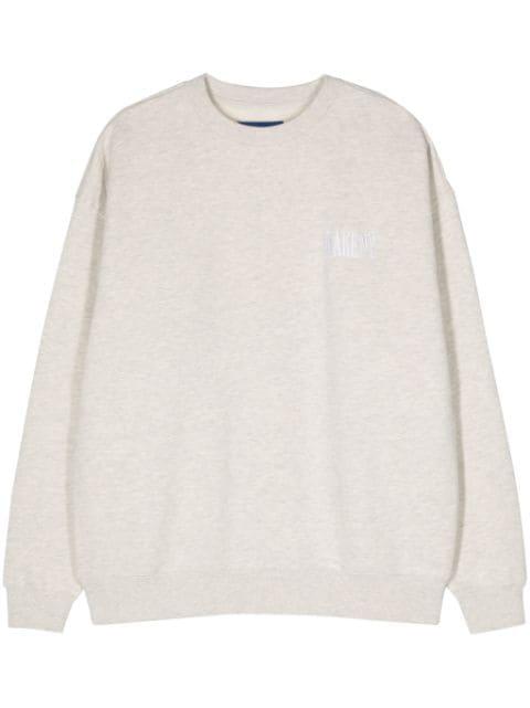 logo-embroidered mélange sweatshirt by AWAKE NY