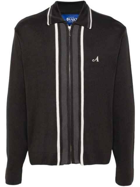 striped jersey cardigan by AWAKE NY