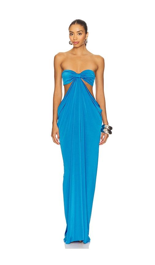 AWAVE Studio Strapless Long Dress in Blue by AWAVE STUDIO