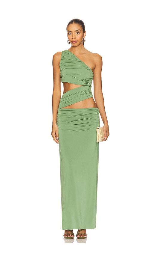 AWAVE Studio Window Long Dress in Sage by AWAVE STUDIO