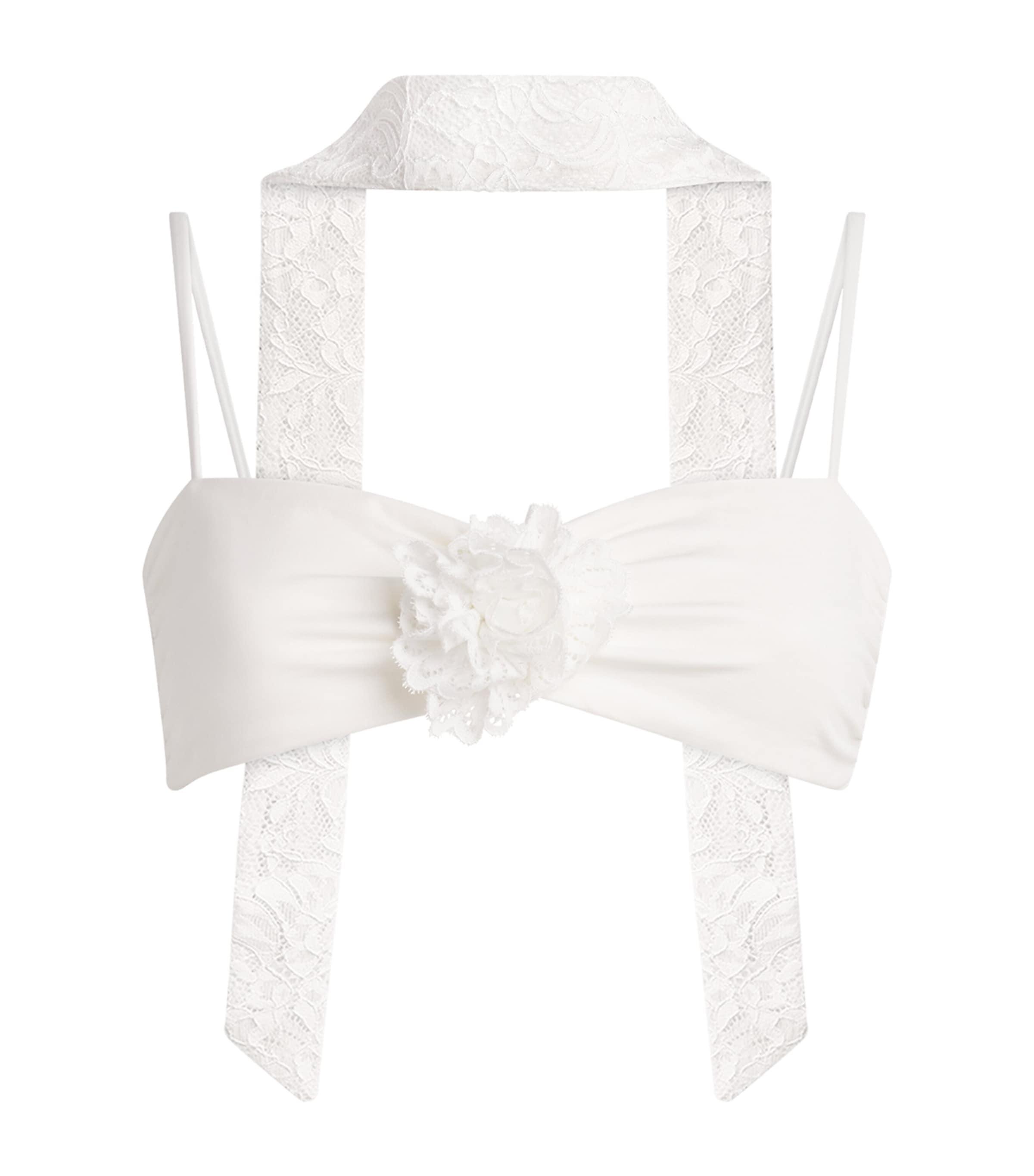 AWAY THAT DAY Barbuda Bikini Top with Lace Scarf by AWAY THAT DAY