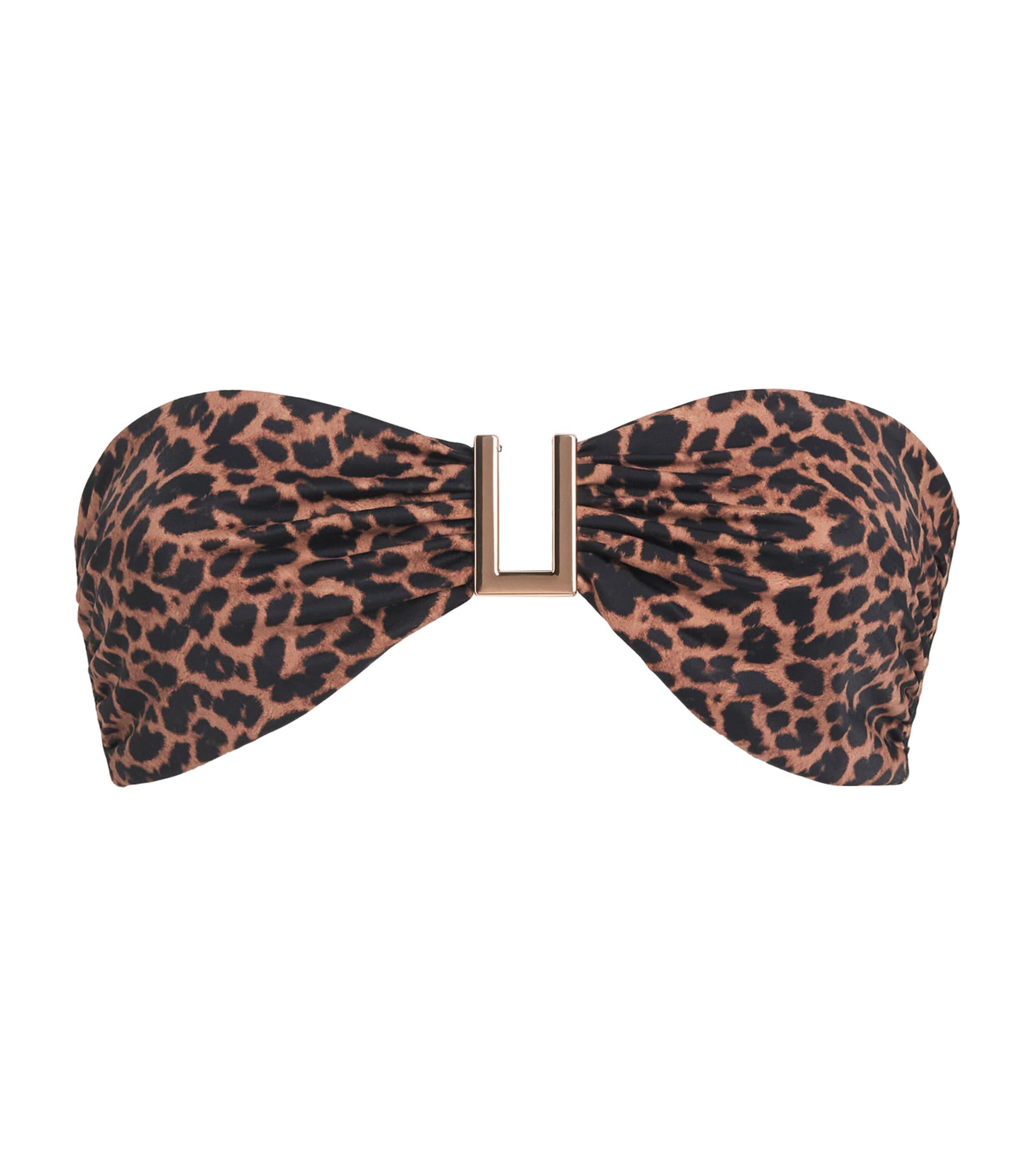 AWAY THAT DAY Leopard Print Taormina Bandeau Bikini Top by AWAY THAT DAY