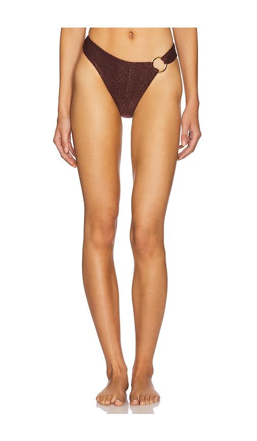 Away That Day Acapulco Bikini Bottom in Brown by AWAY THAT DAY