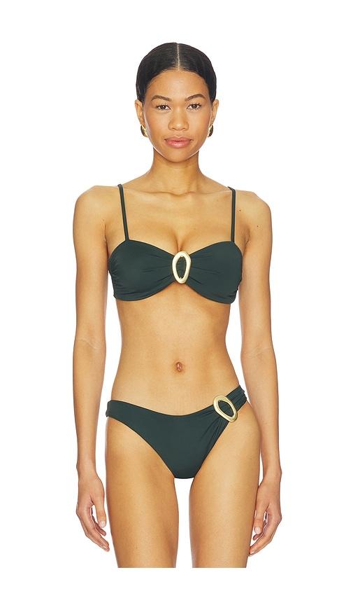 Away That Day Cabo Verde Bikini Top in Dark Green by AWAY THAT DAY