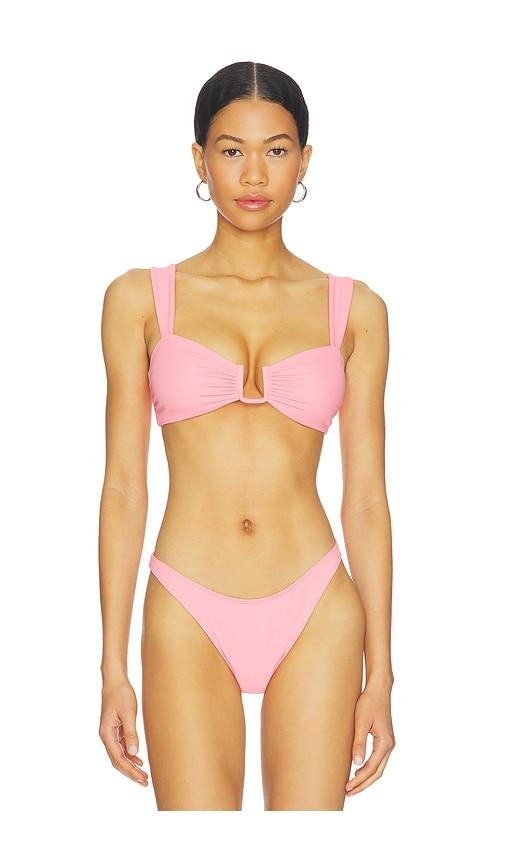 Away That Day Cannes Bikini Top in Pink by AWAY THAT DAY